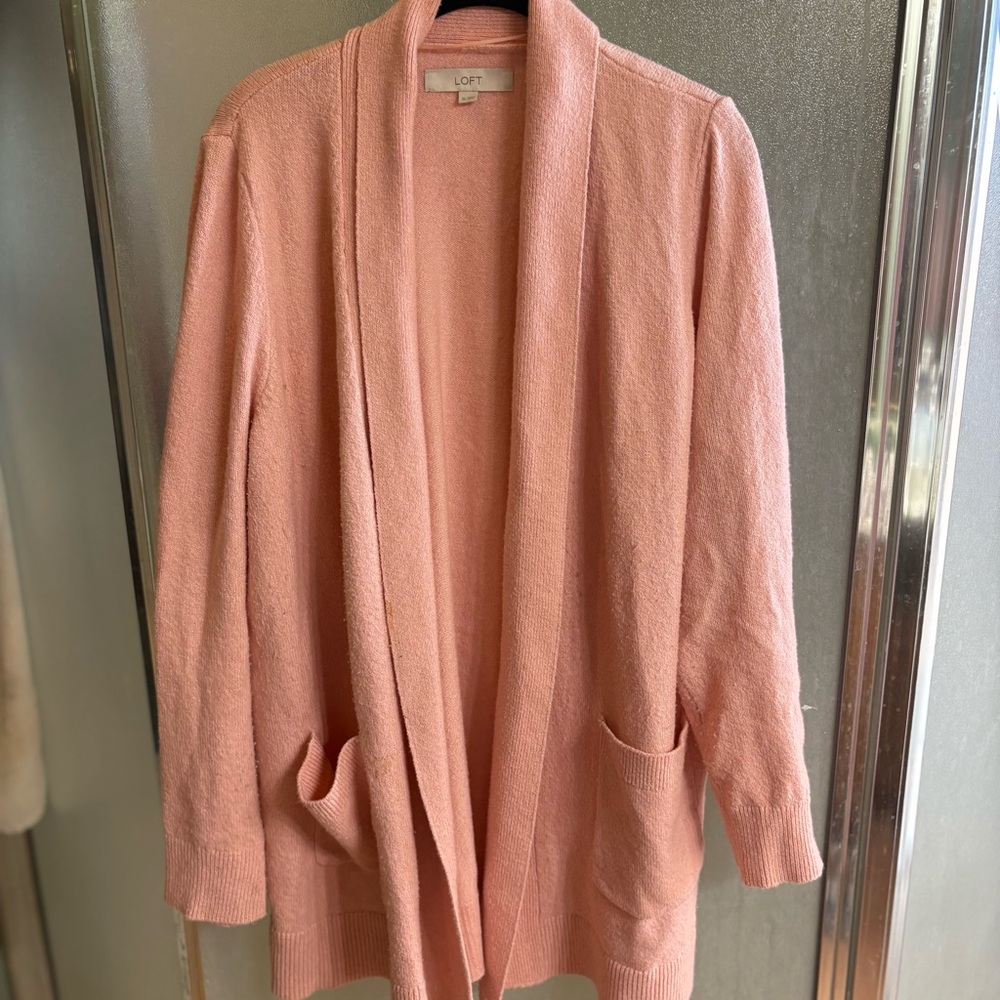 LOFT Blush Knit Cardigan